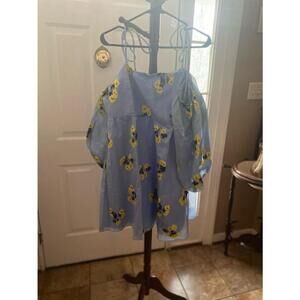 Women's Tanya Taylor Blue Floral Dress Size 14
